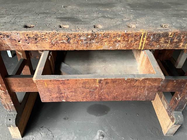 Traditionele schrijnwekersbank 214x65x100cm - afbeelding 1 van  3