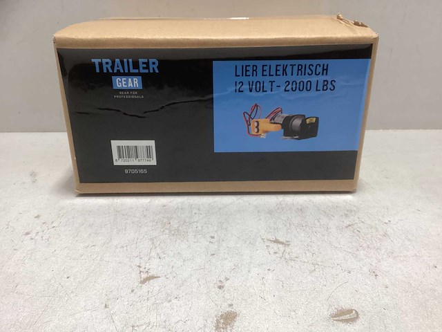 Trailergear kabellier elektrisch 12v, 2000 lbs elektrische kettingtakel - afbeelding 5 van  5