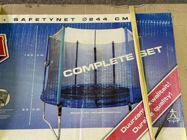 Trampoline met veiligheidsnet 244 cm diameter - afbeelding 3 van  3