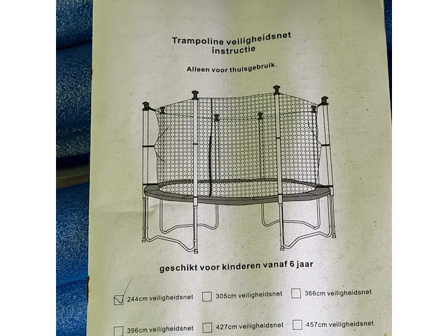 Trampoline veiligheidsnet 244 cm - afbeelding 2 van  2