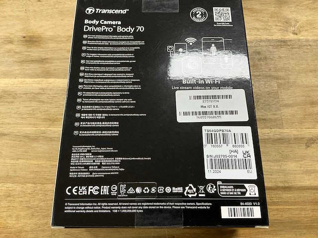 Transcend drivepro body 70 64gb - afbeelding 3 van  3