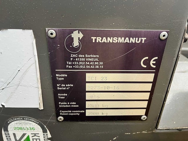 Transmanut - 2016 - tci 23 - meeneemheftruck - afbeelding 9 van  9