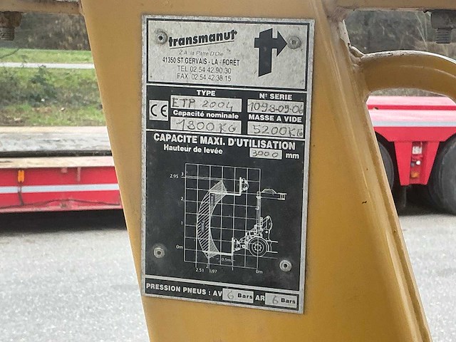 Transmanut etp 2004 telescopische wiellader / shovel - afbeelding 41 van  42