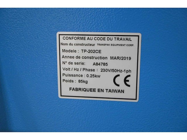 Transpak tp-202ce-2019 elektrische omsnoermachine - afbeelding 4 van  4