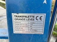 Transpalette grande levee 6140gl1 hoogliftpalletwagen - afbeelding 7 van  7