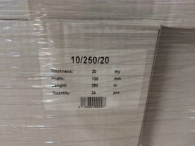 Transparante stretchfolie (100 mm x 250 m) (300x) - afbeelding 2 van  2
