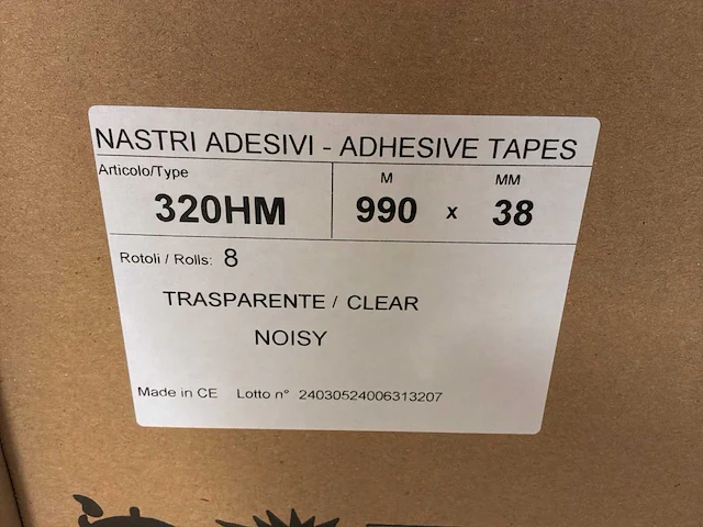 Transparante verpakkingstape (990 m x 38 mm) (256x) - afbeelding 3 van  3