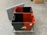 Transport dolly met 2 bakken en deksel (5x) - afbeelding 6 van  9