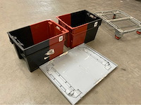 Transport dolly met 2 bakken en deksel (5x) - afbeelding 2 van  2