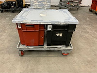 Transport dolly met 2 bakken en deksel (5x) - afbeelding 5 van  9