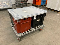 Transport dolly met 2 bakken en deksel (5x) - afbeelding 1 van  10