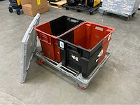 Transport dolly met 2 bakken en deksel (5x) - afbeelding 4 van  10
