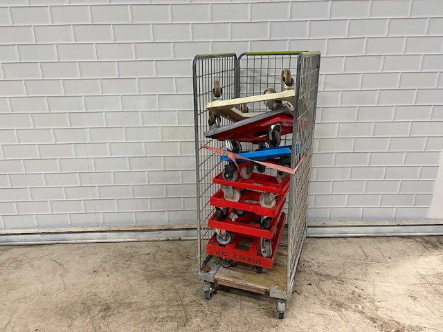 Transport dolly met rolcontainer (8x) - afbeelding 1 van  4