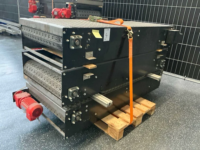 Transportband rollenbaan breed met motor (3x) - afbeelding 1 van  15