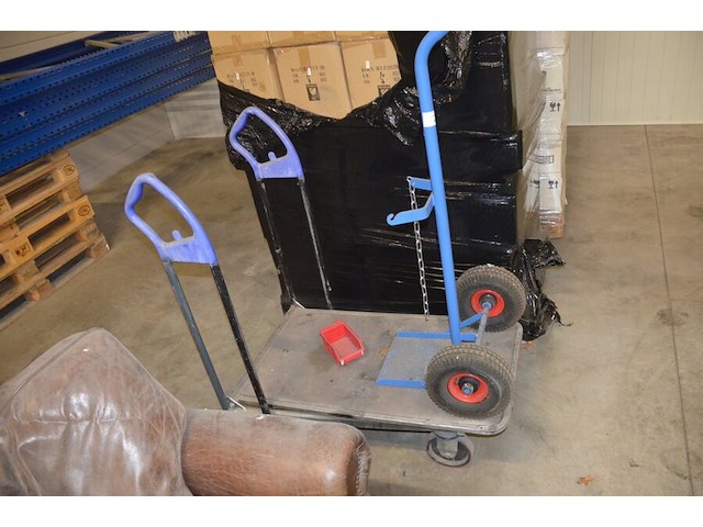 Transportkar 4 wielen, flessenwagen, bruin lederen clubzetel - afbeelding 2 van  7