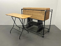 Transportkar met 7x inklapbare bartafels - afbeelding 1 van  8