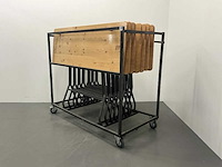 Transportkar met 7x inklapbare bartafels - afbeelding 7 van  8