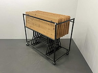 Transportkar met 7x inklapbare bartafels - afbeelding 6 van  8