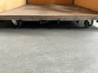 Transportkar v.v. zwenkwielen/uitsparing heftrucklepels 130x120x122cm (2x) - afbeelding 4 van  4