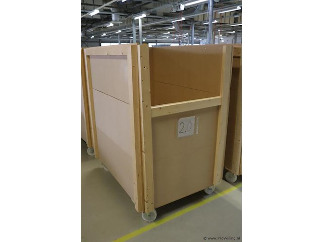 Transportkist (hout), verrijdbaar - afbeelding 1 van  7