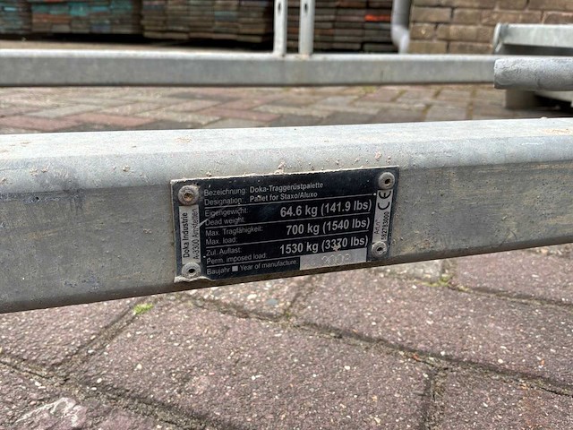 Transportpallet voor doka staxo/aluxo - afbeelding 3 van  3