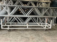 Transportwagen v.v. 4 zwenkwielen 400x85cm - afbeelding 1 van  3