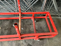 Transportwagen v.v. 4 zwenkwielen 400x85cm - afbeelding 3 van  3