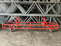 Transportwagen v.v. 4 zwenkwielen 400x85cm - afbeelding 1 van  3