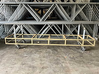 Transportwagen v.v. 4 zwenkwielen 400x85cm - afbeelding 1 van  3