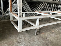Transportwagen v.v. 4 zwenkwielen 400x85cm - afbeelding 1 van  1