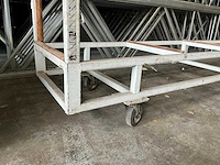 Transportwagen v.v. 4 zwenkwielen 400x85cm - afbeelding 2 van  3