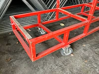 Transportwagen v.v. 4 zwenkwielen 400x85cm - afbeelding 2 van  3