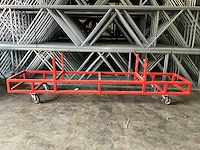 Transportwagen v.v. 4 zwenkwielen 400x85cm