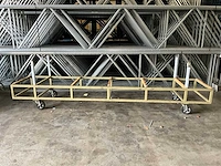 Transportwagen v.v. 4 zwenkwielen 400x85cm