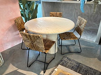 Trav eetkamertafel met eetkamerstoelen - afbeelding 1 van  7