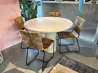 Trav eetkamertafel met eetkamerstoelen - afbeelding 2 van  7