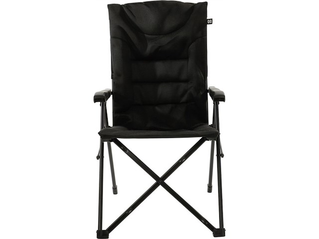 Travellife barletta camping vouwstoel cross black rugleuning in 3 standen - afbeelding 1 van  3