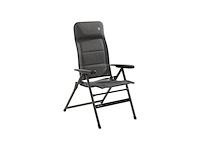 Travellife lago camping standenstoel comfort stormy grey - verstelbaar in 7 standen