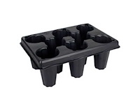 Tray 8x flower transporter(68108)zwart 3 (11745x) - afbeelding 1 van  1