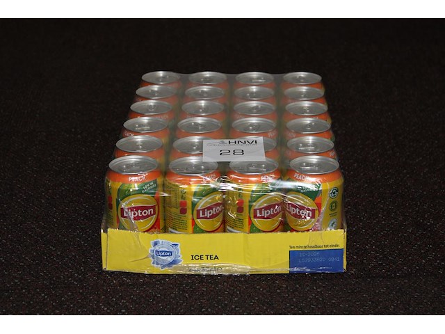 Tray met lipton tea peach. tht 10-2026. - afbeelding 1 van  2
