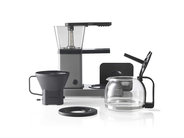 Trebs filter koffiezetapparaat aluminium/zwart - afbeelding 2 van  3