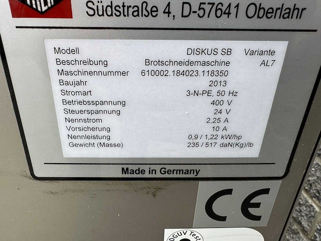 Treif - 2013 - diskus sb - broodsnijmachine - afbeelding 4 van  4