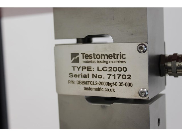 Trek- en druktestmachine testometric x350-20 met onderstel-/tafel en laptop t.b.v. aansturing en diverse hu... - afbeelding 7 van  7