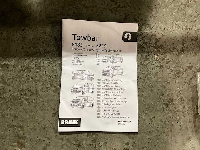 Trekhaakset voor o.a. peugeot expert, toyota pro ace, opel vivaro, citroën jumpy - afbeelding 3 van  4