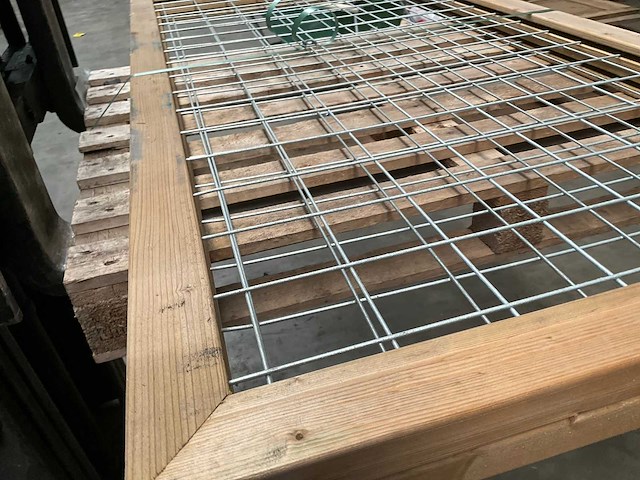 Trellisscherm hout/staal - 180x90 cm (2x) - afbeelding 2 van  10