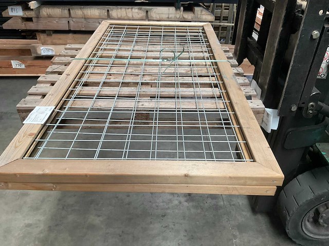 Trellisscherm hout/staal - 180x90 cm (2x) - afbeelding 1 van  10