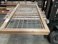Trellisscherm hout/staal - 180x90 cm (2x) - afbeelding 1 van  10
