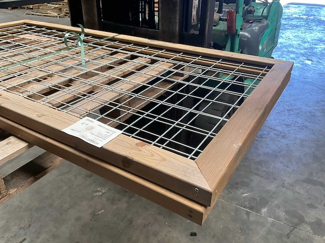 Trellisscherm hout/staal - 180x90 cm (2x) - afbeelding 3 van  10