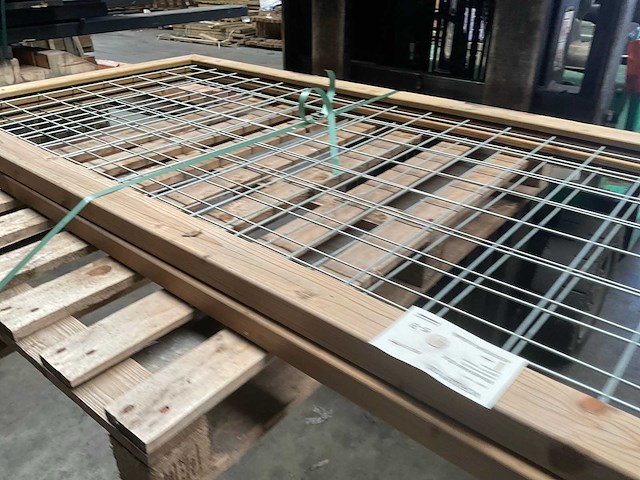 Trellisscherm hout/staal - 180x90 cm (2x) - afbeelding 4 van  10