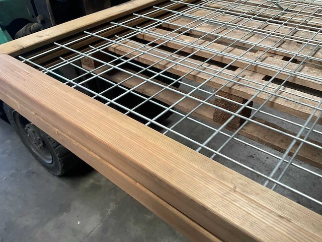 Trellisscherm hout/staal - 180x90 cm (2x) - afbeelding 8 van  10